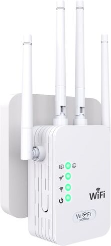 Wireless WiFi Extender 2.4GHz Signal Booster with 4 External Antennas in Kuwait