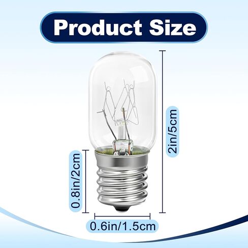 10PCS 10692 Microwave Bulb E17 T7 25W 110-130V Wide Voltage Compatible with GE, Whirlpool, Maytag, Amana Appliance Bulb in Kuwait