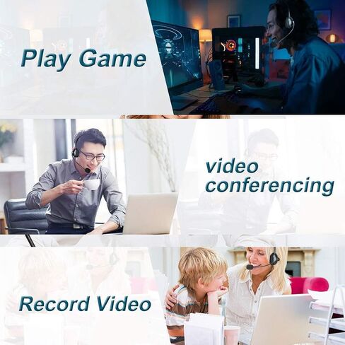 EBODA USB Headset Computer Headset with Noise Cancelling Microphone, Lightweight PC Headset Wired Headphones Business Headset for Skype Webinar Cell Phone Call Center in Kuwait