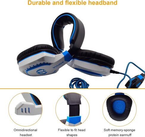 Stereo Gaming Headset with Microphone for Xbox One PS4 PC MAC Computer Laptop Playstation 4, Xbox One Controller, Phones in Kuwait