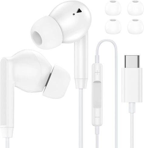 Type C Headphones Wired Earbuds for iPhone 17e 17 Pro Max 17 16e 16 Pro Max in Kuwait