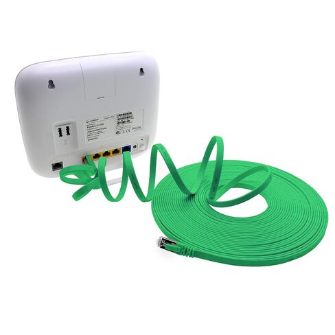 1aTTack.de 10m - Green - 10 Pieces CAT.7 Ethernet Gigabit LAN Cable (HIGH Speed Flat Networkcable) 600 MHz, 10000 Mbit/s, Slim, patchkabel (compatibel with CAT5 CAT5e CAT6 CAT6a Cat8) Ribbon in Kuwait