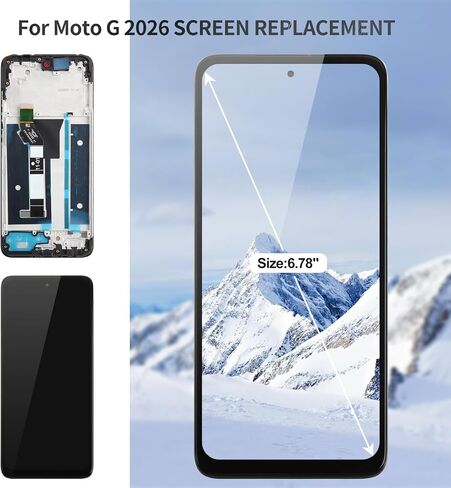 for Moto G 2026 LCD Screen Replacement for Moto g 2026 Digitizer Touch for Motorola XT2613-1 Phone Screen Display Assembly with Frame Black in Kuwait
