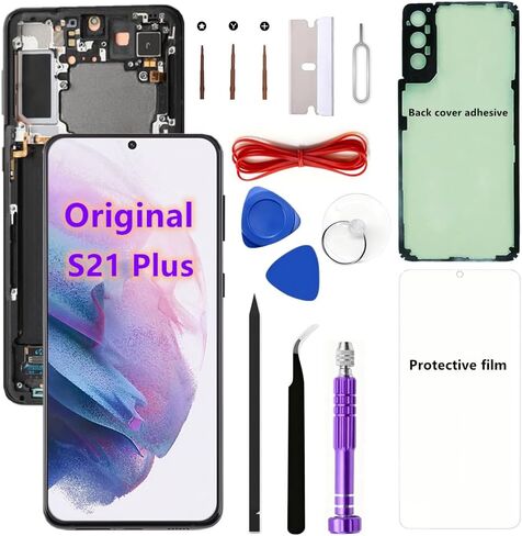 OEM Screen Replacement kit for Samsung Galaxy S21 Plus 6.7" Original AMOLED S21Plus 5G SM-G996U,SM-G996U1 Display Touch Screen Digitizer Assembly (with Black Frame) in Kuwait
