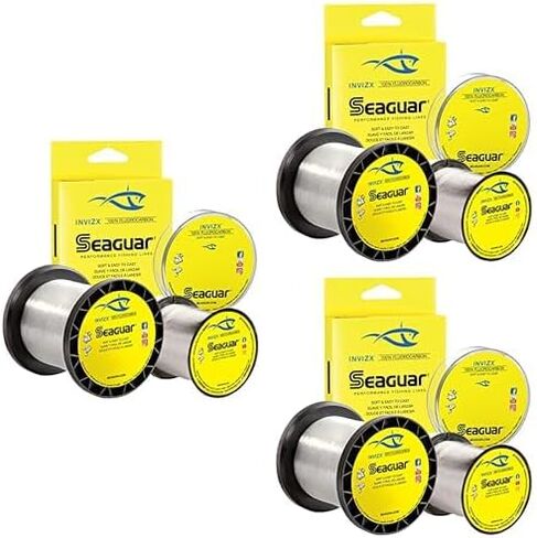Seaguar InvizX Multi-Species Fishing Line for Casting, Live Bait, Freshwater, 100% Fluorocarbon, Clear, Multiple Sizes in Saudi Arabia