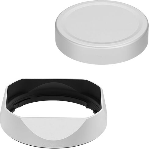 Haoge Silver Metal Square Lens Hood for Fujifilm XF33mm F1.4 R LM WR Lens, Fuji XF23mmF1.4 R LM WR,Fujinon XF 16-50mm F2.8-4.8 R LM WR Lens, Bayonet Hood Shade,with Metal Cap Kit, in Kuwait