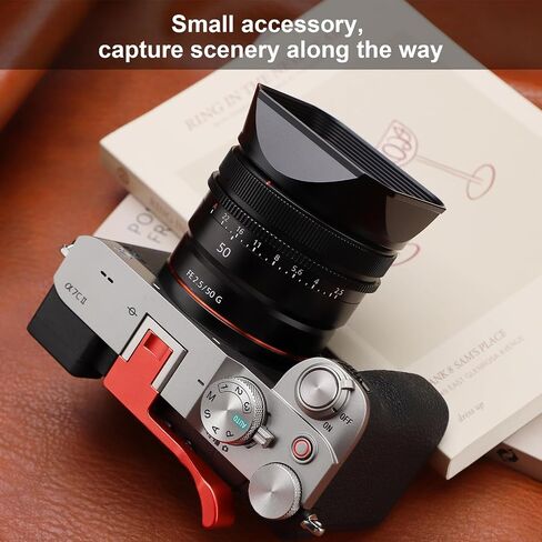 Haoge Metal Square Lens Hood for Sony RX1R3/RX1M2/RX1 FE 40mm F2.5 G FE 50mm F2.5 G FE24mm F2.8 G Lens Shade on A7CII A7CR A7R4 Camera Bayonet Mount with Cap in Kuwait