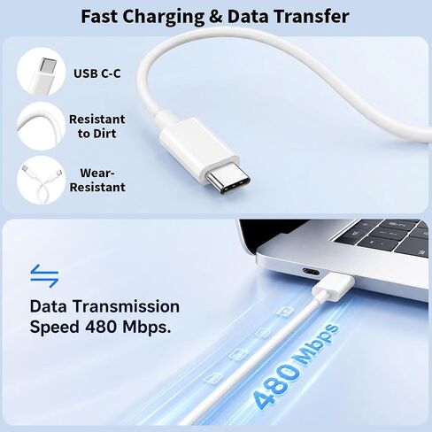 Apple 17e Fast Charging Block,[Apple MFi Certified]45W Dual Port iPhone Charger Fast Charging Plug & 4 Pack 60W USB C Cable Cord[3/6/6/10FT]for iPhone 17/17 Pro/17 Air/16/16 e/16 Pro/16 Plus/15/15 Pro in Kuwait