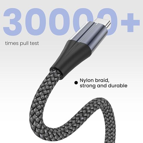 FEEL2NICE 3 in 1 Multi Charging Cable, 3-Pack 6 FT Multiple Device Charger Cord with USB C, Lightning and Micro USB Plugs for iPhone 17 16 15 14, Android Phones and Tablets, Gray in Kuwait