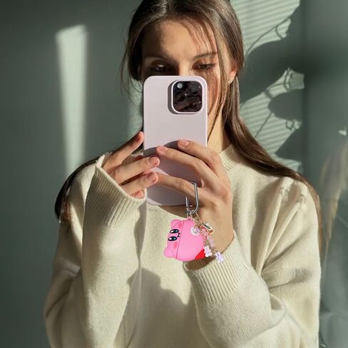 for AirPods Pro 3rd Generation Case Kirb 2025 Released, 3D Cute Cartoon Cool Funny Animal Anime Shockproof Silicone Cover Skin for AirPods Pro 3 Case Accessories with Bear Wrist Strap Kit for Boy Girl in Kuwait