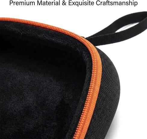 EVA Headphone Case, Hard Shell Travel Organizer,Fits Sony WH-CH720N/WH-CH520, JBL Tune 510BT & More. 8.66x7.87x2.76in. Shockproof EVA Shell, Mesh Pocket for Cables. Black/Orange in Kuwait