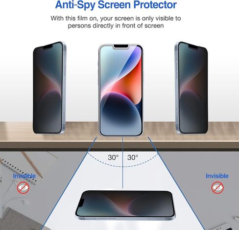 ProCase 2 Pack Privacy Screen Protector for iPhone 17e/ 16e/ 14/13 /13 Pro in Kuwait