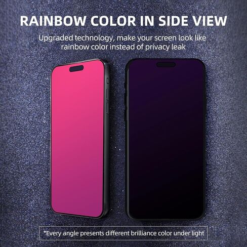 EGKimBa Privacy Screen Protector for iPhone 16 Pro Max, 6.9 inch Gradient Anti-Blue Light Tempered Glass - 2 Packs in Kuwait