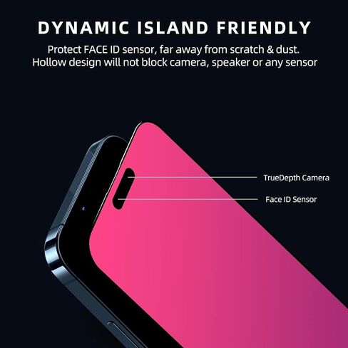 EGKimBa Privacy Screen Protector for iPhone 16 Pro Max, 6.9 inch Gradient Anti-Blue Light Tempered Glass - 2 Packs in Kuwait
