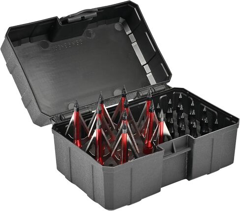 SPG Broadhead Case, Archery Broadhead Storage Box Large Capacity Crossbow Broadheads Holder Arrow Tip Case with Foam Padding for Compound Bow Crossbow Hunting Accessories in Kuwait
