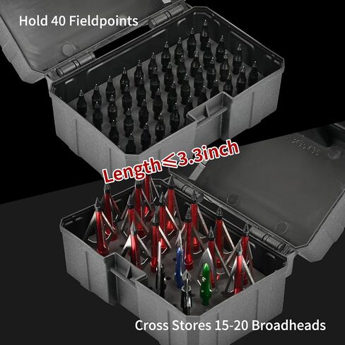 SPG Broadhead Case, Archery Broadhead Storage Box Large Capacity Crossbow Broadheads Holder Arrow Tip Case with Foam Padding for Compound Bow Crossbow Hunting Accessories in Kuwait
