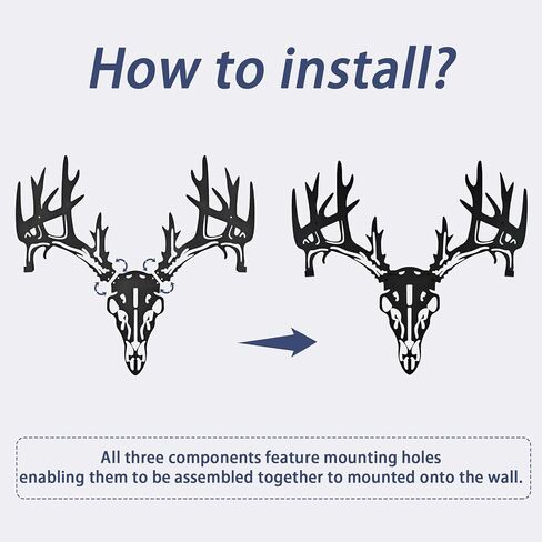 SPG Compound Bow Hanger for Wall - Deer-Shaped Bow Wall Mount Archery Bow Rack Storage Holder with Sponge Protection for Hunting Decor Holds Up to 13lbs in Kuwait