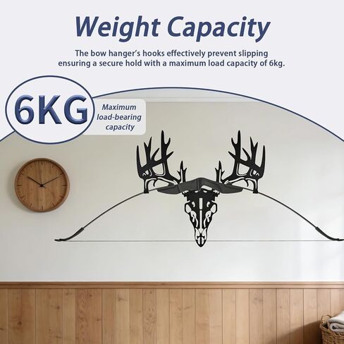 SPG Compound Bow Hanger for Wall - Deer-Shaped Bow Wall Mount Archery Bow Rack Storage Holder with Sponge Protection for Hunting Decor Holds Up to 13lbs in Kuwait