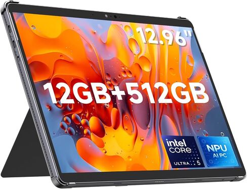 CHUWI Hi10 Max AI Tablet 12.96", Intel Ultra 5 125U, 12GB LPDDR5 512GB SSD, AI Boost NPU, 12C/14T, Max 4.3GHz, IPS 2880 * 1920 Touchscreen, 4K Micro-HDMI, WiFi 6, BT 5.3, USB 3.2, Type C, with Case in Kuwait