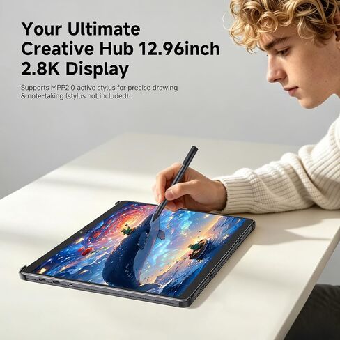 CHUWI Hi10 Max AI Tablet 12.96", Intel Ultra 5 125U, 12GB LPDDR5 512GB SSD, AI Boost NPU, 12C/14T, Max 4.3GHz, IPS 2880 * 1920 Touchscreen, 4K Micro-HDMI, WiFi 6, BT 5.3, USB 3.2, Type C, with Case in Kuwait