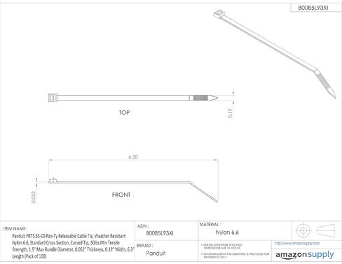 PRT4S-C0 . PANDUIT . CABLE TIE, REL, UV, 368X4.8MM, (Pack of 100) Cable Management in Kuwait