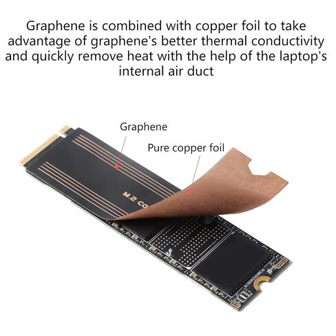 Laptop Copper Cooler Radiator Coating Heatsink Pad High Thermal Conductivity Cooling Pad M2 NVME SSD Heat Sink Copper Heatsink Laptop Memory Card Cooler Radiator Heat Sink Cooling Thermal Hard Disk in Kuwait