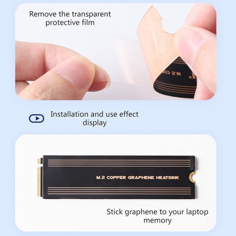Laptop Copper Cooler Radiator Coating Heatsink Pad High Thermal Conductivity Cooling Pad M2 NVME SSD Heat Sink Copper Heatsink Laptop Memory Card Cooler Radiator Heat Sink Cooling Thermal Hard Disk in Kuwait
