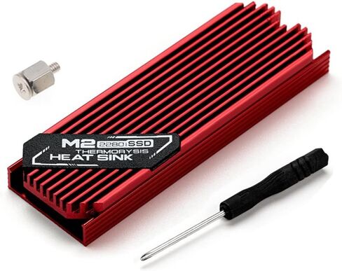 Ultrathin M.2 SSD Heat Sink M2 2280 Solid State Hard Disk Aluminum Heatsink Cooler Cooling Thermal Pad Red in Saudi Arabia