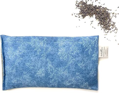 SacksyThyme Microwave Heating Pad for Back, Neck, Menstrual Cramps, Shoulders, Leg Pain Relief - Hot Moist Microwavable Therapy Pack - Gray Unscented Flaxseed Heat Pad Made in USA in Kuwait