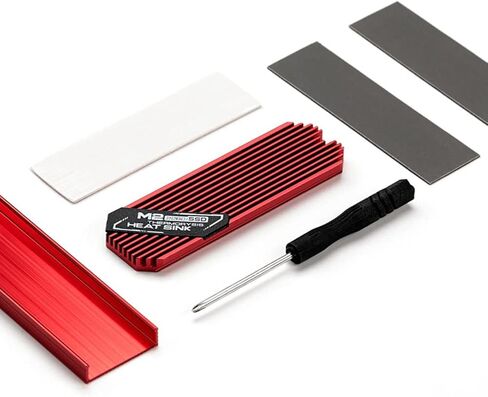 Ultrathin M.2 SSD Heat Sink M2 2280 Solid State Hard Disk Aluminum Heatsink Cooler Cooling Thermal Pad Red in Saudi Arabia