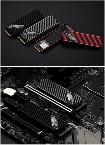 Ultrathin M.2 SSD Heat Sink M2 2280 Solid State Hard Disk Aluminum Heatsink Cooler Cooling Thermal Pad Red in Saudi Arabia