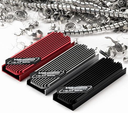 Ultrathin M.2 SSD Heat Sink M2 2280 Solid State Hard Disk Aluminum Heatsink Cooler Cooling Thermal Pad Red in Saudi Arabia