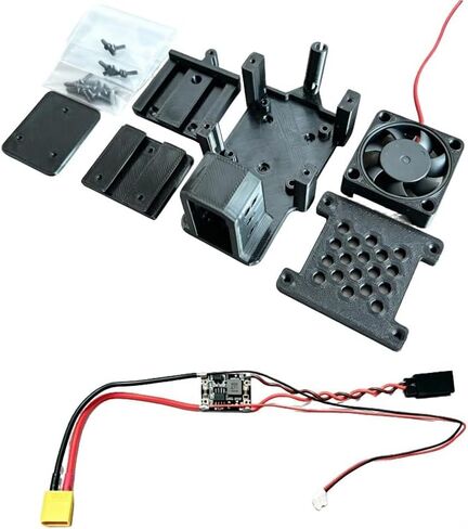 Camera Mount for DJI O4/Walksnail Avatar Mini 1S(Black w 5V Fan) in Kuwait