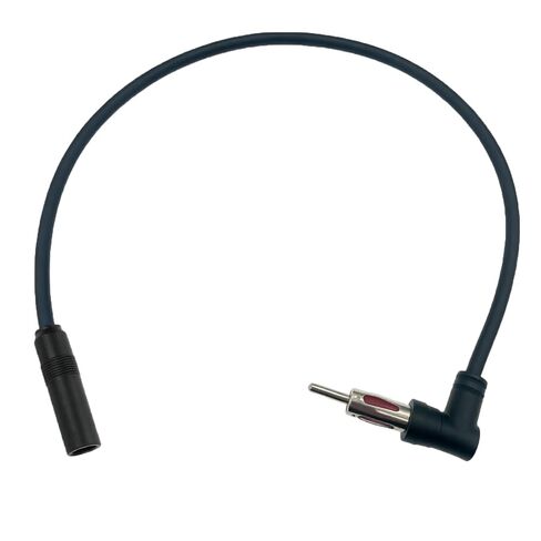 Universal Car FM AM/DIN Male Right Angle to Female Audio Modified DVD Navigation CD Player Radio Antenna Extension Cable Conversion Cable 20 inches in Kuwait