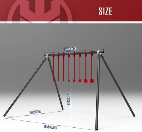 KNINE OUTDOORS AR500 Steel Spinning Target for .22 Rimfire with Stand, 1/4" in Kuwait