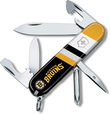 Victorinox Tinker Swiss Army Knife – Compact 12 Function Swiss Made Pocket Knife with Large Blade, Small Blade and Bottle Opener – Boston Bruins in Saudi Arabia