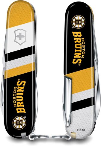 Victorinox Tinker Swiss Army Knife – Compact 12 Function Swiss Made Pocket Knife with Large Blade, Small Blade and Bottle Opener – Boston Bruins in Saudi Arabia