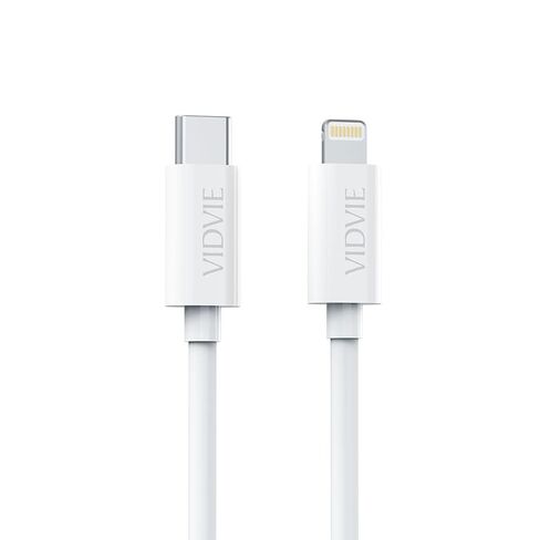 CB477 USB-C to Lightning Charger Cable for Apple iPhone 14 13 12 11 X Xs Pro, Pro Max, Plus, iPad, 3 Foot, White in Kuwait