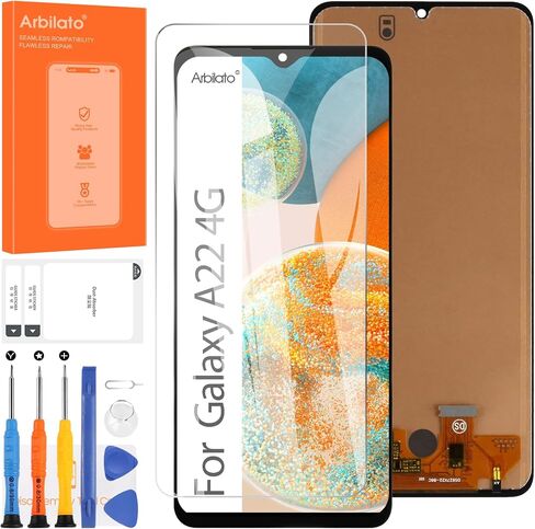 Incell Screen for Samsung Galaxy A22 4G Screen Replacement for Samsung A225 LCD Screen SM-A225F,SM-A225M Touch Display Digitizer Assembly Repair Parts (Black No Frame) in Saudi Arabia