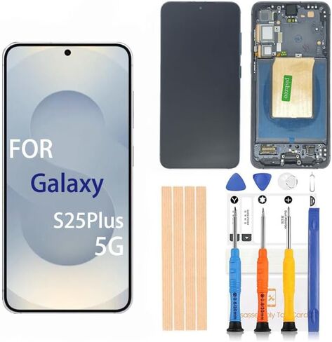 Screen Replacement for Samsung Galaxy S25Plus + SM-S936 U1 Black Frame OEM in Kuwait