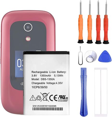 DBS-1350A Battery Compatible with Doro 7050 7060 Consumer Cellular Flip Replacement Battery for with Repair Tool kit in Kuwait