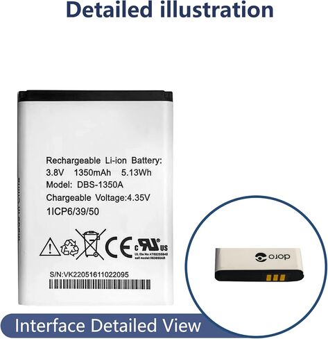 DBS-1350A Battery Compatible with Doro 7050 7060 Consumer Cellular Flip Replacement Battery for with Repair Tool kit in Kuwait