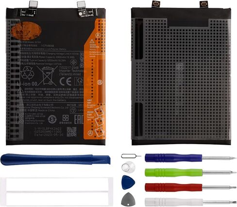 Duotipa New Replacement Battery BP4K for Redmi Note 12 Pro 5G / Poco X5 PRO/Poco F5 5G with Repair Tools Kit in Kuwait