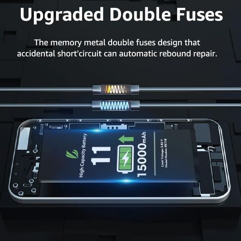 LL TRADER Battery for iPhone 11, 15000 mAh High Capacity Replacement Battery for iPhone 11 (A2111, A2223, A2221) with Full Set Repair Tool Kit 2026 in Kuwait