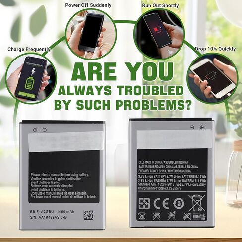 New EB-F1A2GBU Battery Replacement for Galaxy S2 GT-i9100 GB/T18287-2000 with Tools in Kuwait