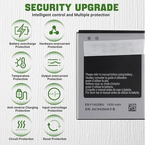 New EB-F1A2GBU Battery Replacement for Galaxy S2 GT-i9100 GB/T18287-2000 with Tools in Kuwait