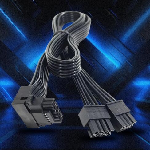 GPU Cable for RTX4080 RTX4090 Series 2X 8Pin Male to PCIE 16Pin Power Cord Streamlined Cable 12VHPWR PCIE5.0 Graphics Cards Line in Kuwait