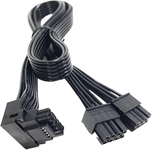 GPU Cable for RTX4080 RTX4090 Series 2X 8Pin Male to PCIE 16Pin Power Cord Streamlined Cable 12VHPWR PCIE5.0 Graphics Cards Line in Kuwait