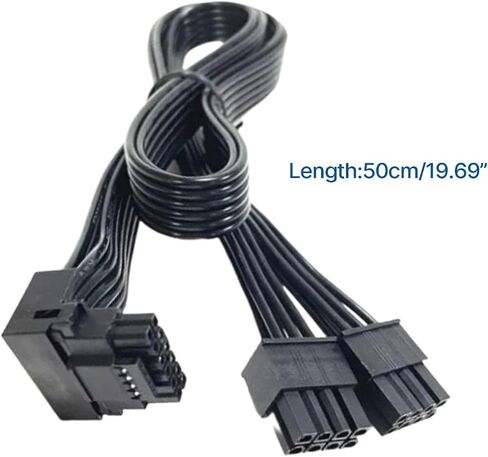 GPU Cable for RTX4080 RTX4090 Series 2X 8Pin Male to PCIE 16Pin Power Cord Streamlined Cable 12VHPWR PCIE5.0 Graphics Cards Line in Kuwait