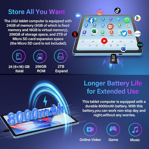 2026 11 Inch Tablet, Android 15 Tablet with Keyboard (Green) in Saudi Arabia